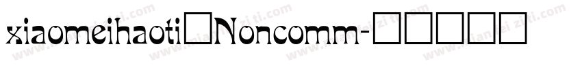 xiaomeihaoti_Noncomm字体转换