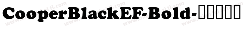 CooperBlackEF-Bold字体转换
