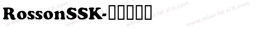 RossonSSK字体转换