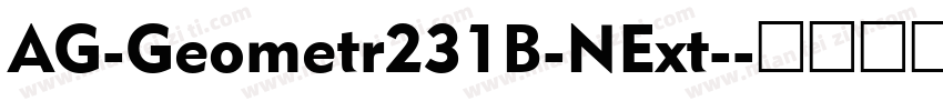 AG-Geometr231B-NExt-字体转换