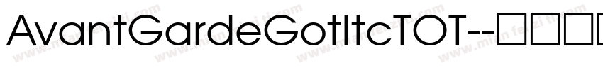 AvantGardeGotItcTOT-字体转换