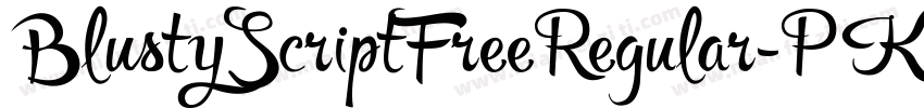 BlustyScriptFreeRegular-PKGzm字体转换