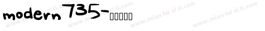 modern735字体转换