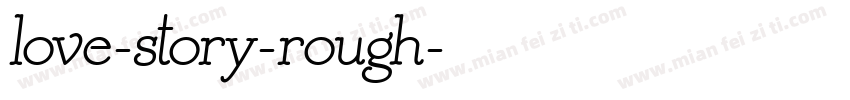 love-story-rough字体转换