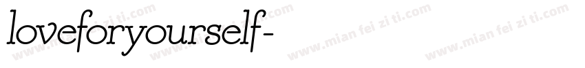 loveforyourself字体转换