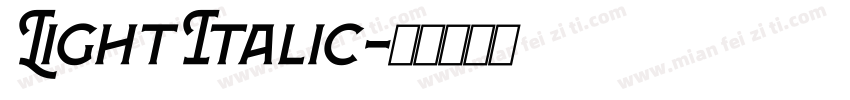 LightItalic字体转换