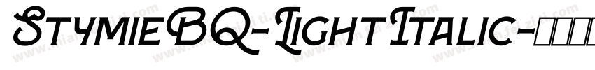 StymieBQ-LightItalic字体转换