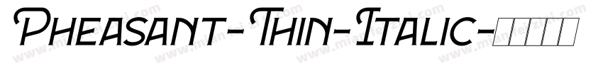 Pheasant-Thin-Italic字体转换
