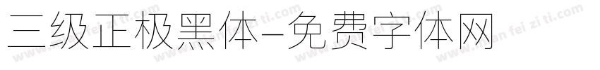 三级正极黑体字体转换