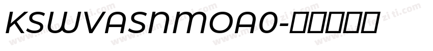 KSWVASNMOA0字体转换