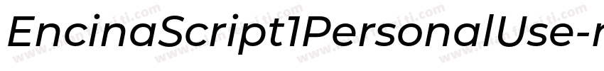EncinaScript1PersonalUse-rGpK字体转换