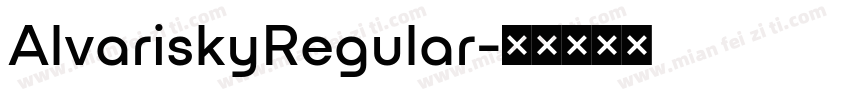 AlvariskyRegular字体转换