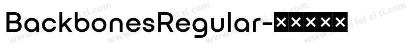 BackbonesRegular字体转换