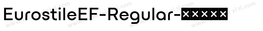 EurostileEF-Regular字体转换