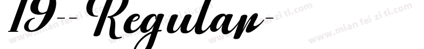 19--Regular字体转换