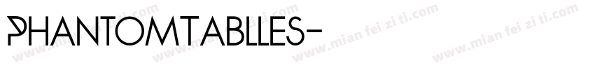 PhantomTablles字体转换