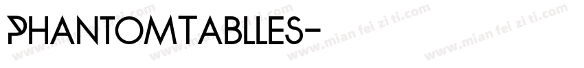 PhantomTablles字体转换