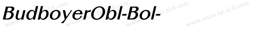 BudboyerObl-Bol字体转换