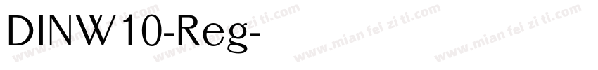 DINW10-Reg字体转换