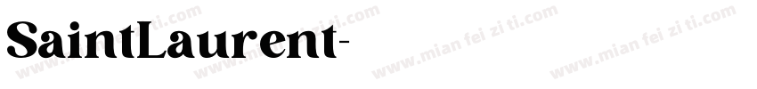 SaintLaurent字体转换
