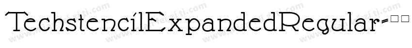 TechstencilExpandedRegular字体转换