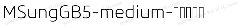 MSungGB5-medium字体转换