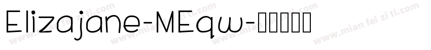 Elizajane-MEqw字体转换
