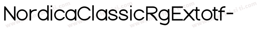 NordicaClassicRgExtotf字体转换