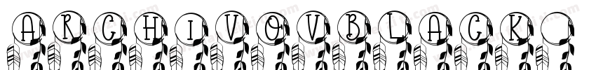 archivovblack字体转换
