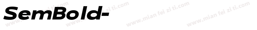 SemBold字体转换