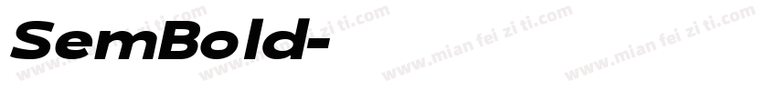 SemBold字体转换
