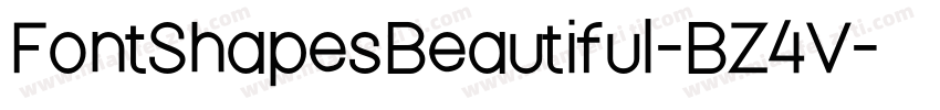 FontShapesBeautiful-BZ4V字体转换