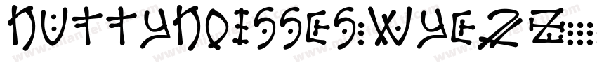 NuttyNoisses-Wye2z字体转换