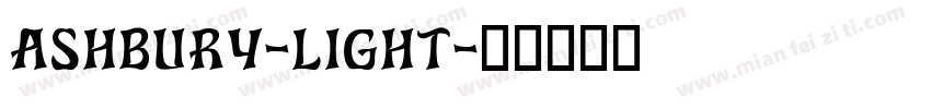 Ashbury-Light字体转换