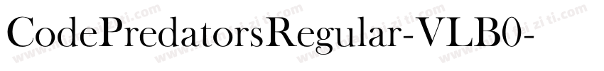 CodePredatorsRegular-VLB0字体转换