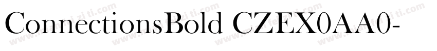 ConnectionsBold_CZEX0AA0字体转换