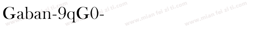 Gaban-9qG0字体转换