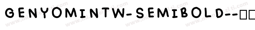 GENYOMINTW-SEMIBOLD-字体转换
