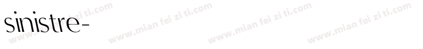 sinistre字体转换