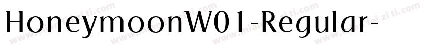 HoneymoonW01-Regular字体转换