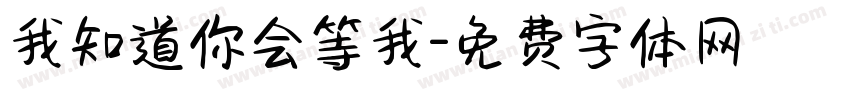 我知道你会等我字体转换