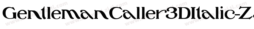 GentlemanCaller3DItalic-Z363字体转换