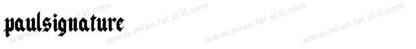 paulsignature字体转换
