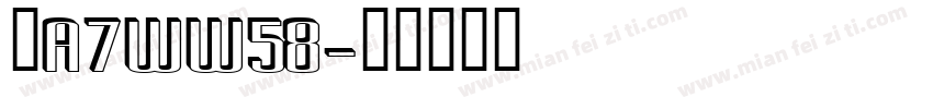 渝A7WW58字体转换