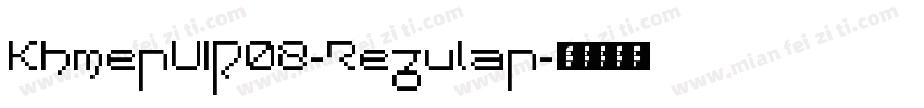 KhmerUIW08-Regular字体转换