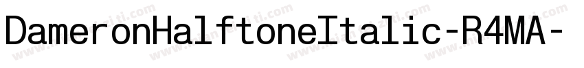 DameronHalftoneItalic-R4MA字体转换