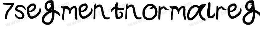 7segmentnormalregular字体转换