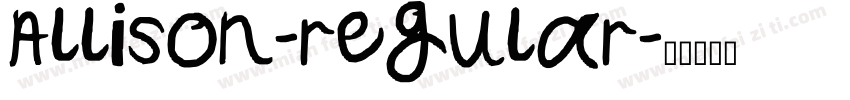 Allison-regular字体转换
