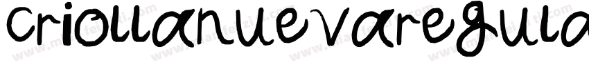 Criollanuevaregular字体转换