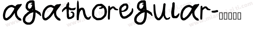 agathoregular字体转换